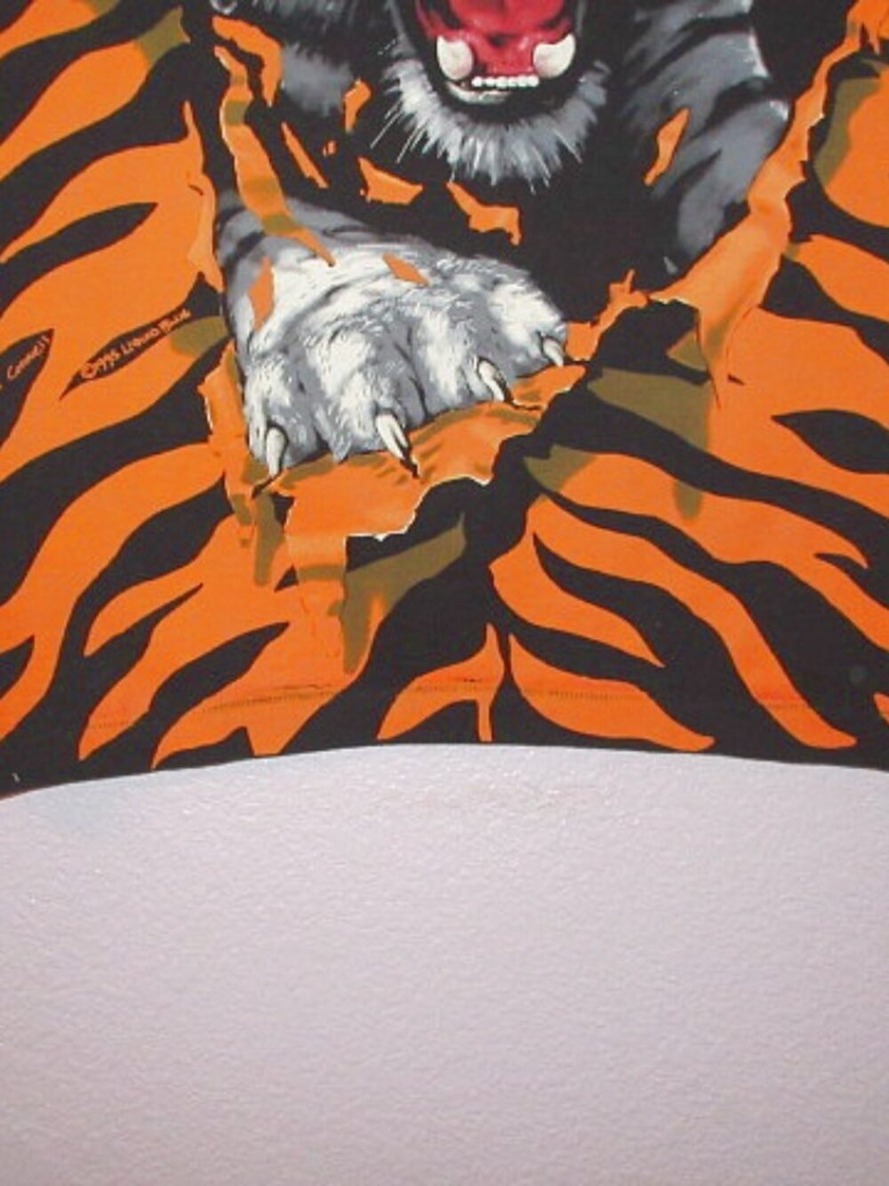 Vtg 1995 Liquid Blue Tiger T-Shirt XL John Connell Art AOP Single Stitch USA 90s - Picture 11 of 12